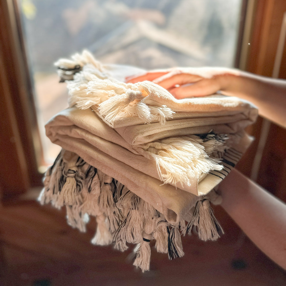 Luxury Turkish Bath Towel with Fringes