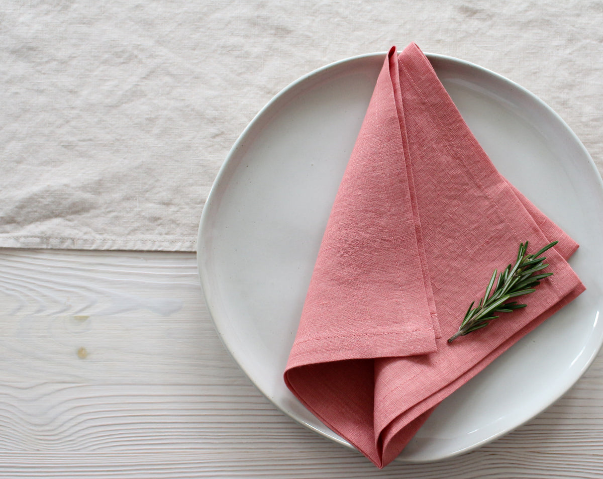 Dusty Rose Linen Napkins