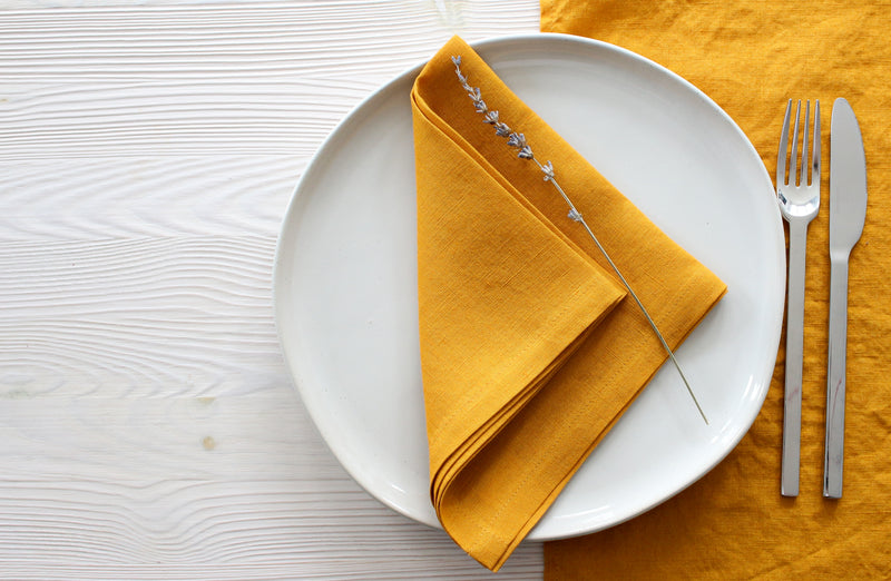Cotton Checkered Kitchen Dish Cloth Cleaning Napkin Set of 24 Gifts - Yellow - 12x12
