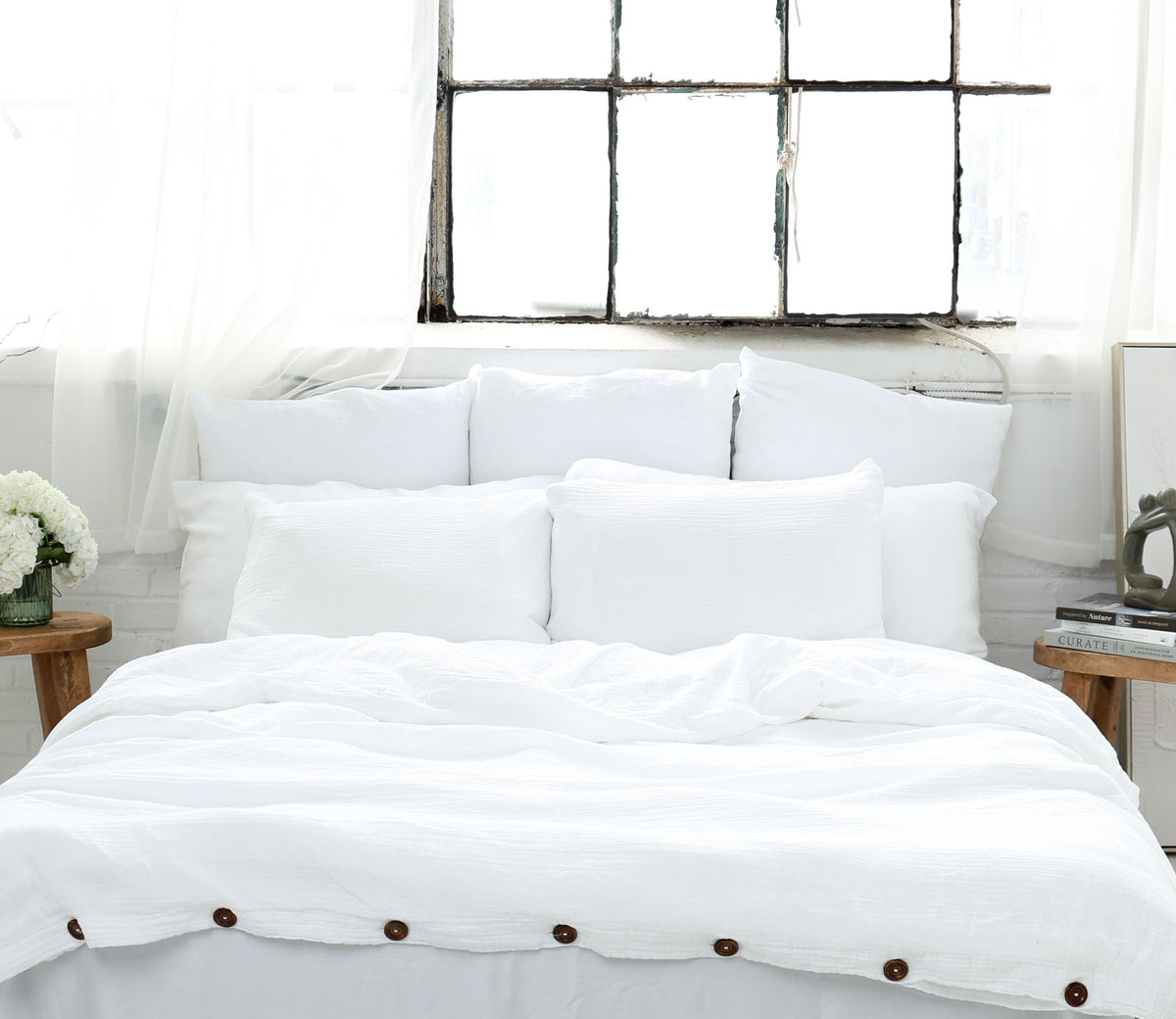 White Organic Cotton Duvet Cover