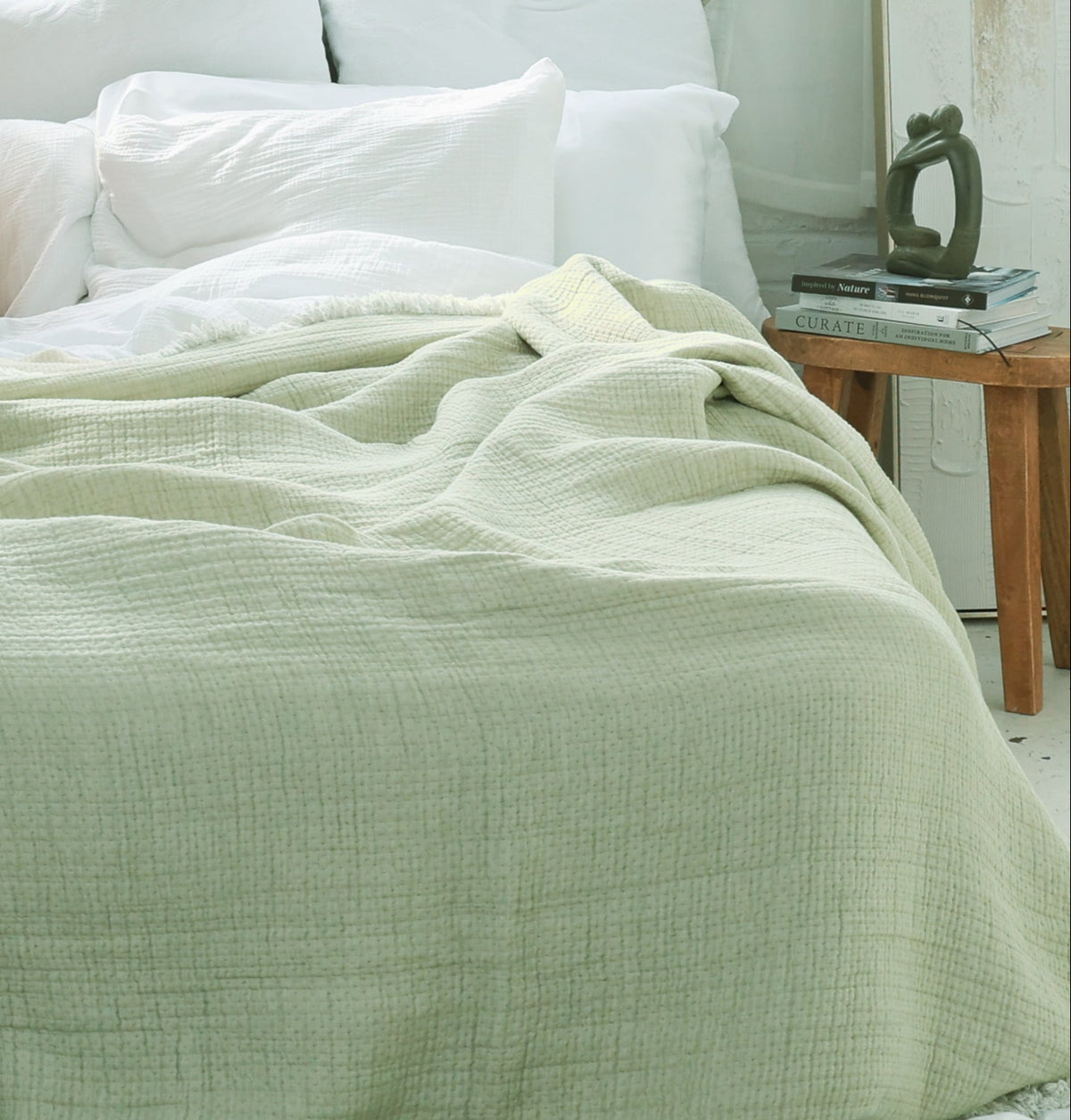 Coffee Muslin Quilt Blanket – Organic, Reversible, Sustainable