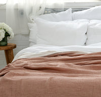 Clay Organic Muslin Blanket – Earthy Double-Sided Comfort