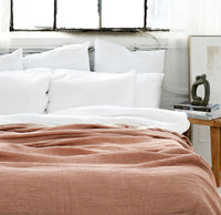 Gray Organic Muslin Blanket – Timeless Double-Sided Design