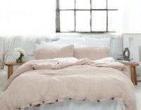 Natural Organic Waffle Duvet Cover - Double Sided