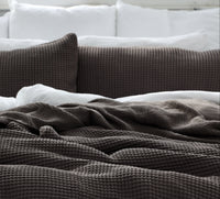 Gray Organic Waffle Pillowcases Set of 2