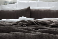 Gray Waffle Duvet Cover – Organic and Double SIded