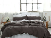 Gray Waffle Duvet Cover – Organic and Double SIded