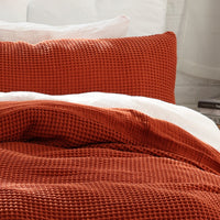 Gray Organic Waffle Pillowcases Set of 2