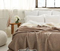 Coffee Muslin Quilt Blanket – Organic, Reversible, Sustainable