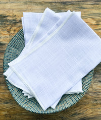 White Cotton Napkin Set, Our Invitation to Elegancy