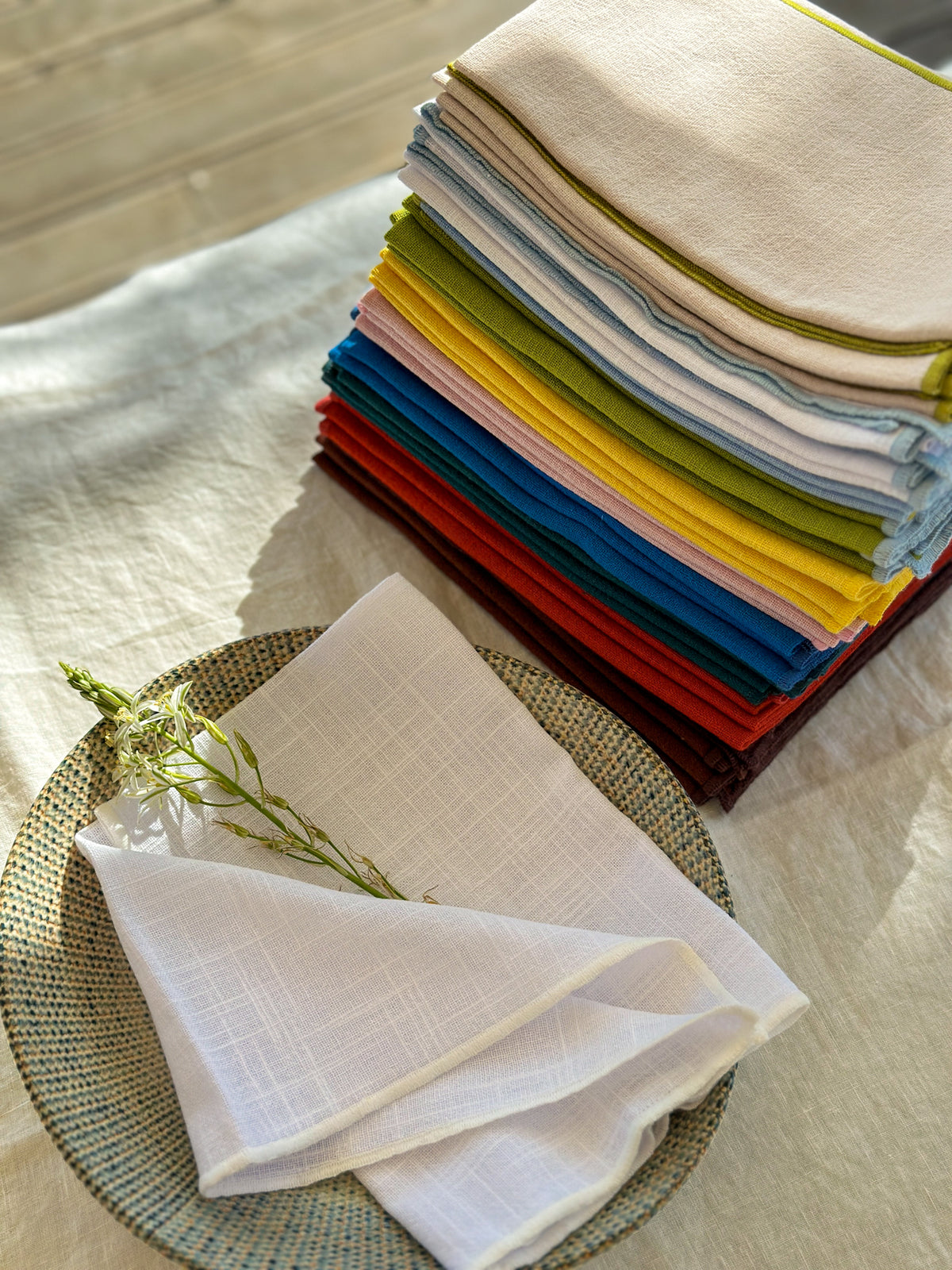 White Cotton Napkin Set, Our Invitation to Elegancy