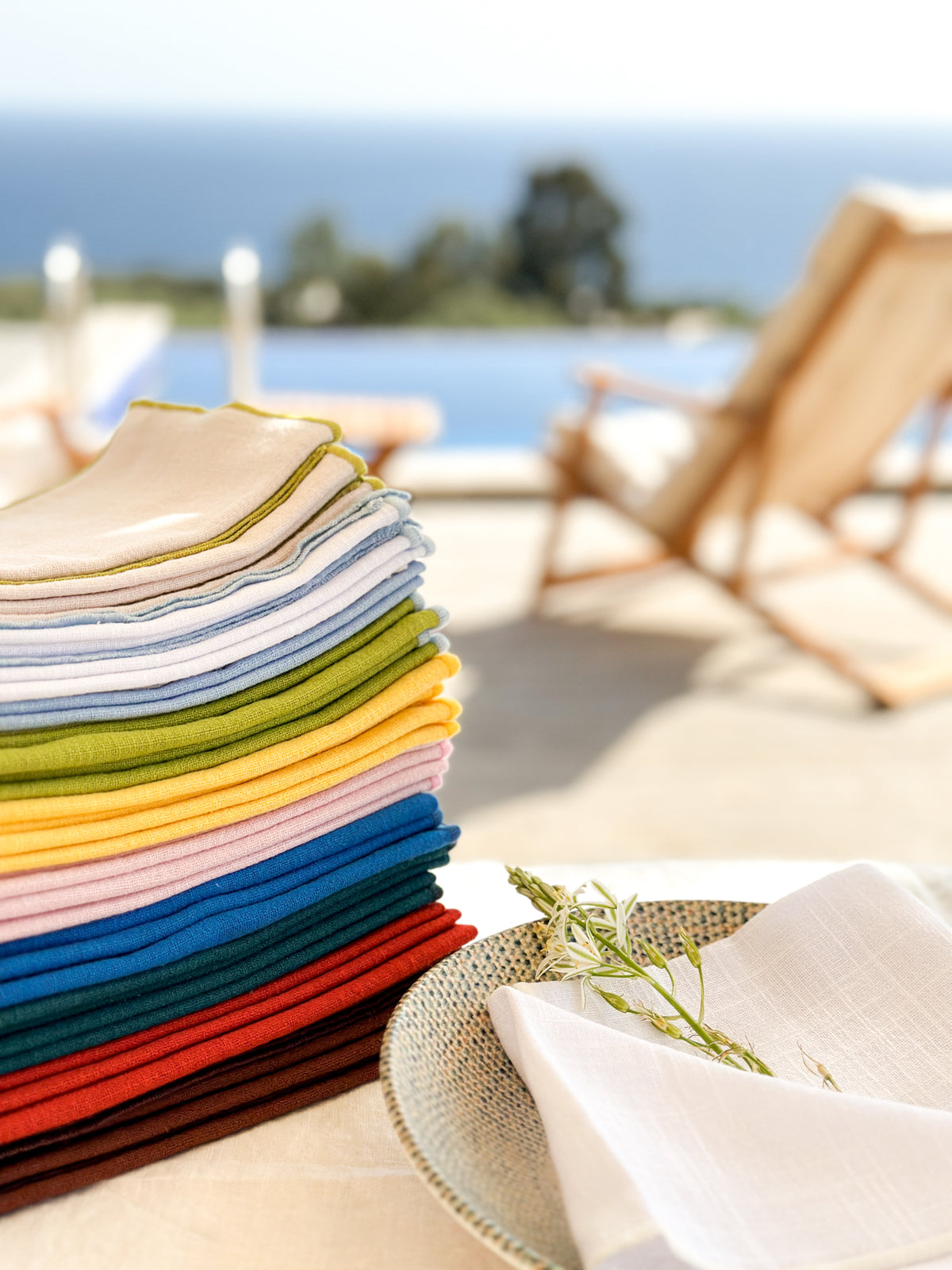 Royal Blue Napkin Set, A Seaside Atmosphere