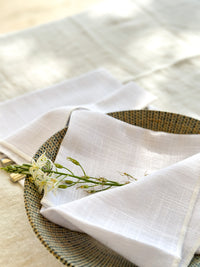 White Cotton Napkin Set, Our Invitation to Elegancy