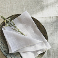 White Cotton Napkin Set, Our Invitation to Elegancy