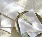 White Cotton Napkin Set, Our Invitation to Elegancy - Set of 2 or 4