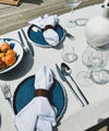 White Napkin Set with Handcrafted Contrast Edges - Set of 2 or 4