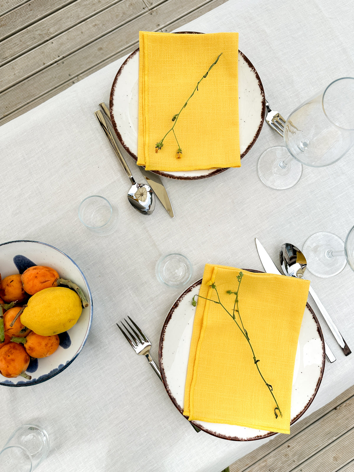 Yellow Pattern Napkins Sunshine Yellow Napkin Set – My Kitchen Linens