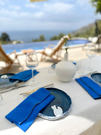 Royal Blue Napkin Set, A Seaside Atmosphere