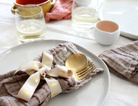 Forest Green & Mustard Crinkle Napkin Set