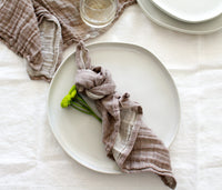 Natural Brown Crinkle Napkin Set