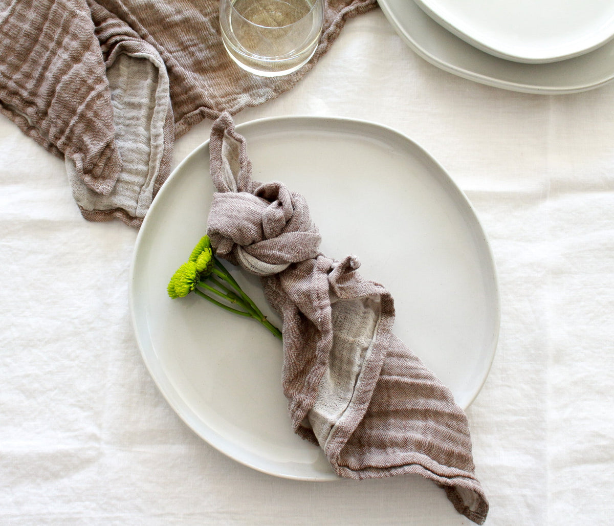 Dusty Pink Crinkle Cotton Napkin Set