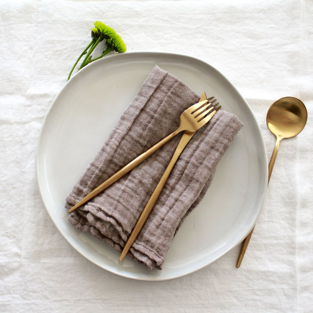 Natural Brown Crinkle Napkin Set