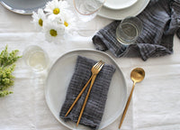 Stone Gray Crinkle Napkin Set