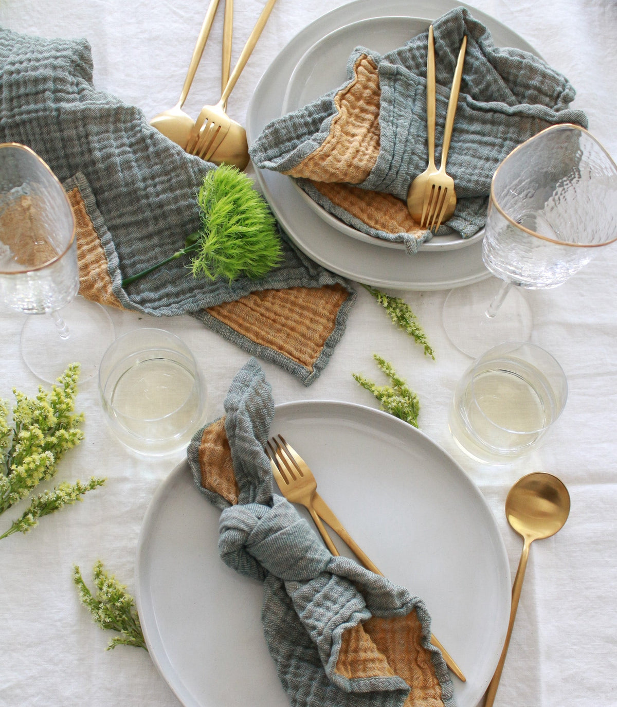 Ocean Blue Crinkle Napkin Set
