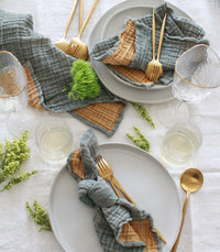 Ocean Blue Crinkle Napkin Set