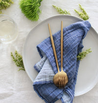 Ocean Blue Crinkle Napkin Set
