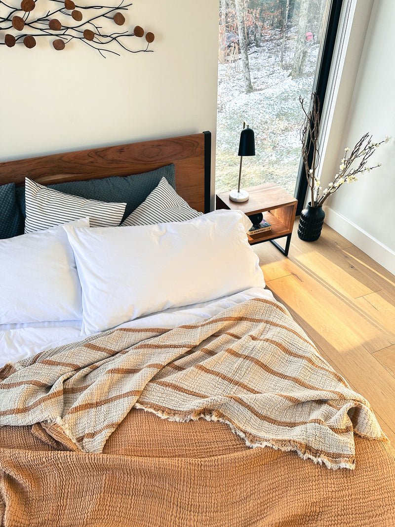 Ocean Blue Reversible Soft Bed Blanket