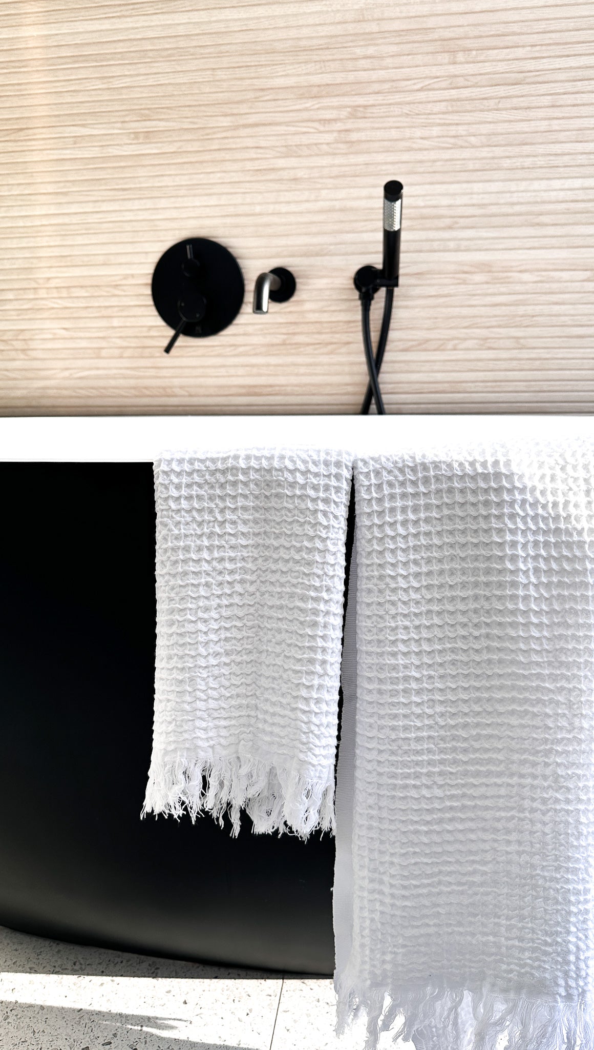 White Waffle Bath Towel