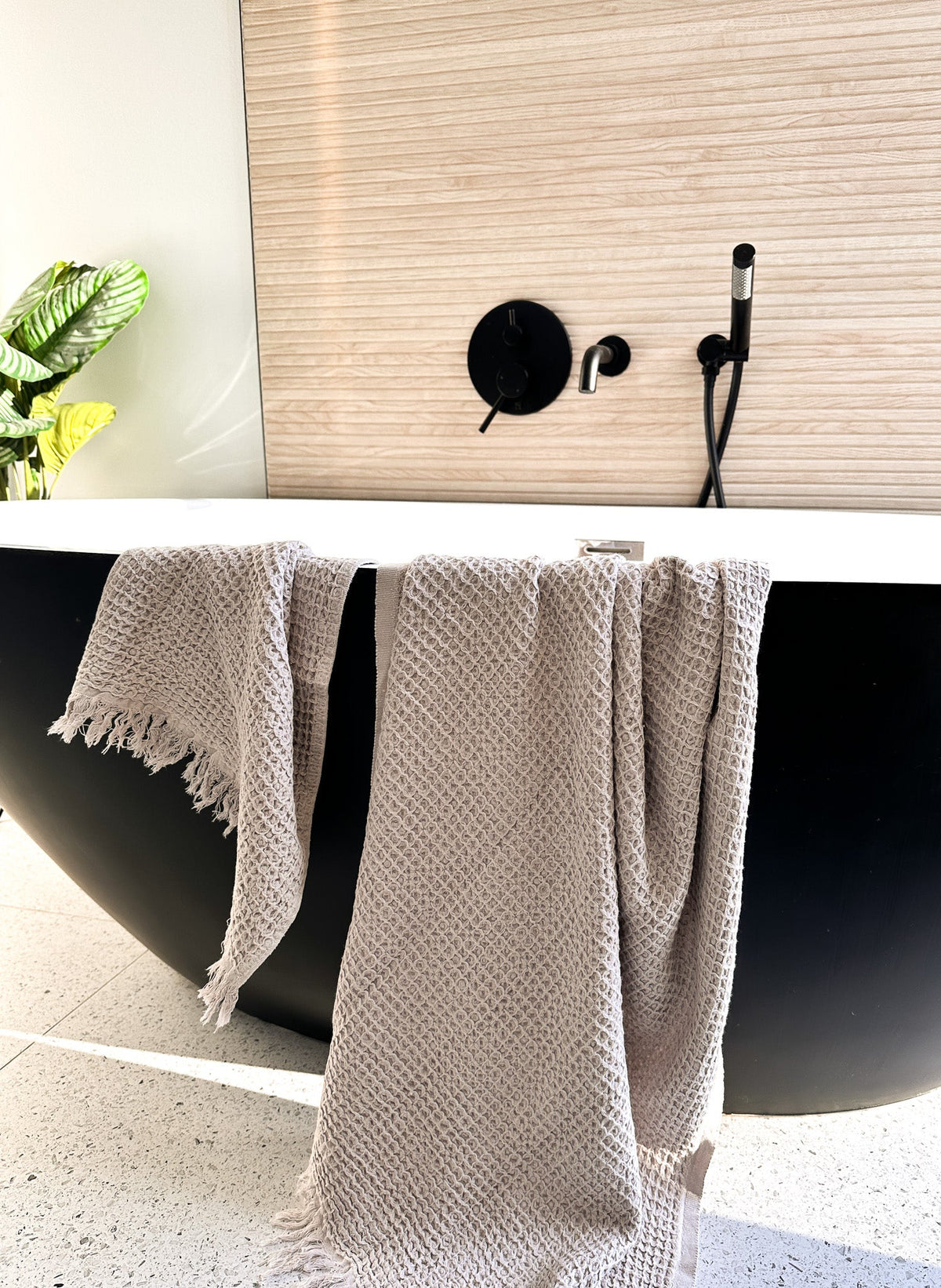 White Waffle Bath Towel
