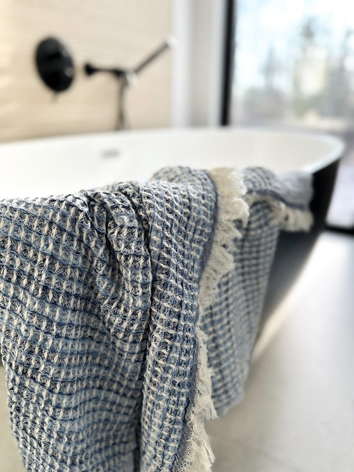 White Waffle Bath Towel