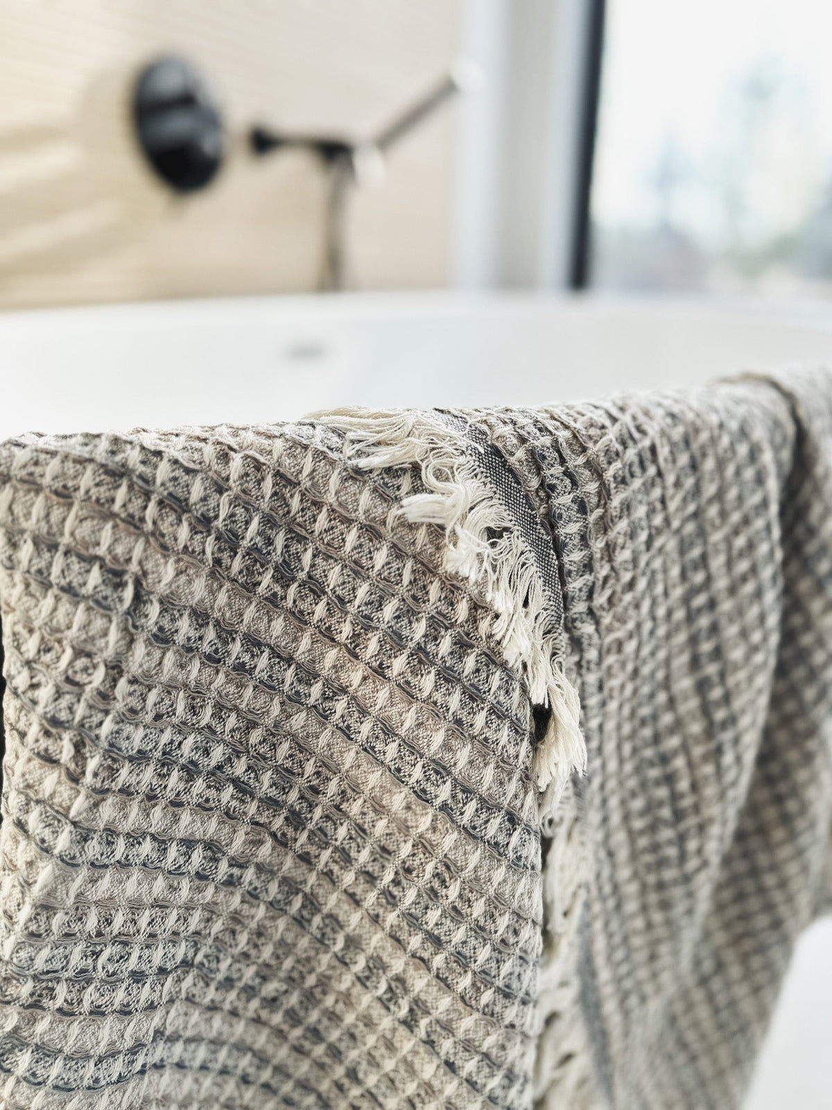 White Waffle Bath Towel