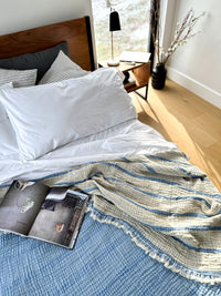 Sage Green Double Sided Crinkle Blanket