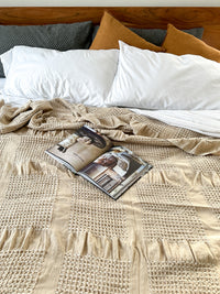 Waffle Blanket Throw in Various Colors