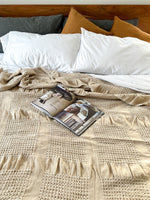 Waffle Blanket Throw in Various Colors