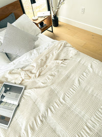 Waffle Blanket Throw in Various Colors