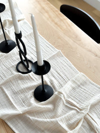Gold Striped Table Runner - Cotton