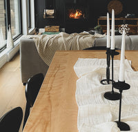 Gold Striped Table Runner - Cotton