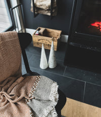 Linen Bed Throw Blanket, Oversized