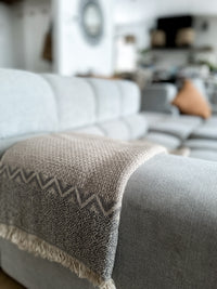 Linen Bed Throw Blanket, Oversized