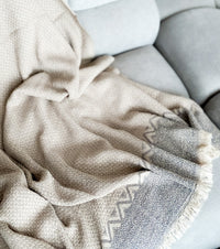 Linen Bed Throw Blanket, Oversized