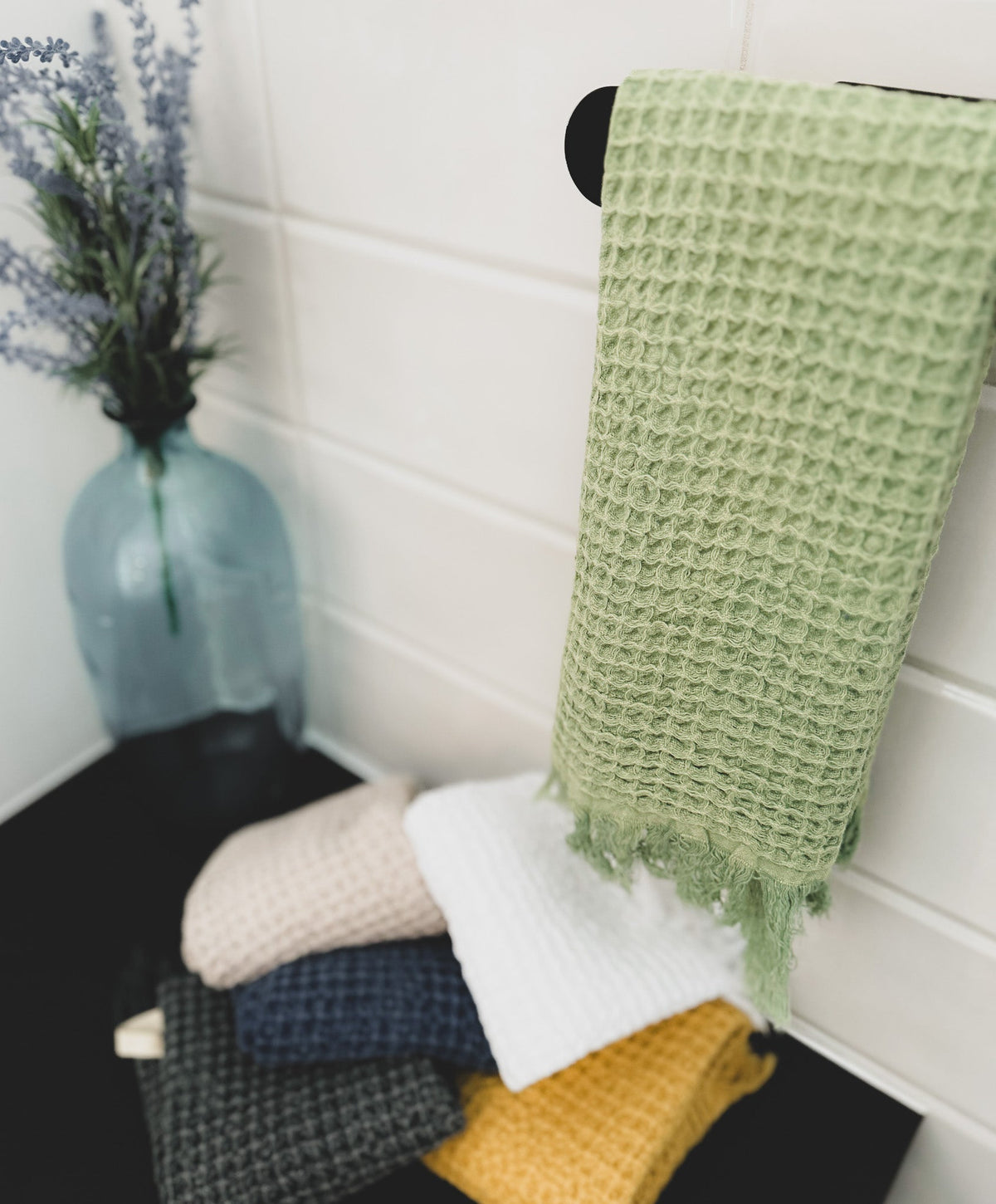 Waffle Hand Towels in Various Colors