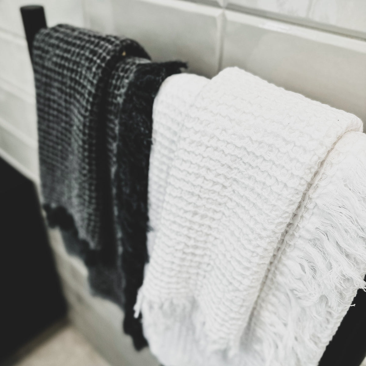 White Waffle Bath Towel