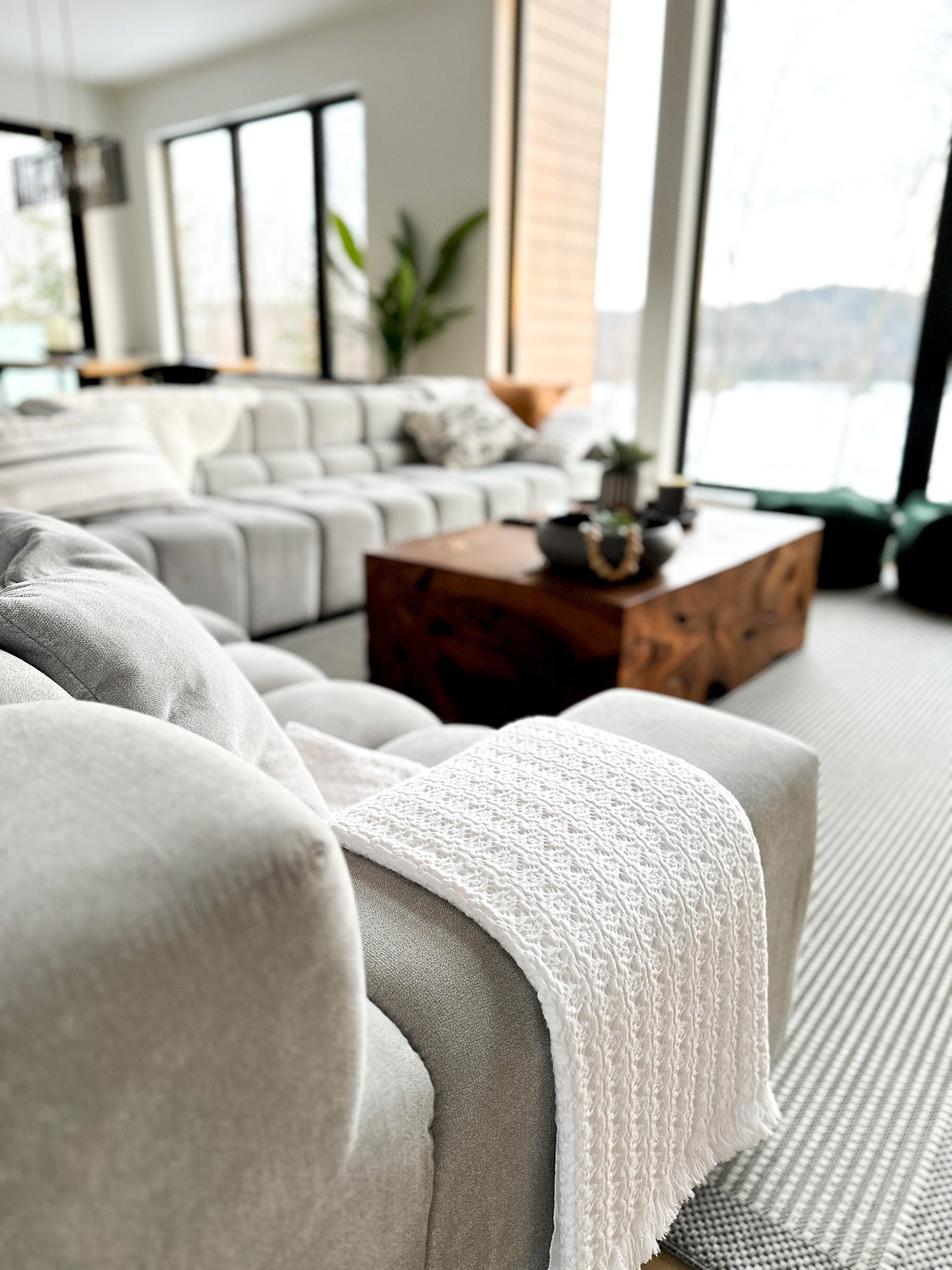 White Throw Blanket for Bed and Couch My Kitchen Linens