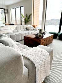 White Throw Blanket for Bed and Couch