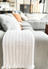 White Throw Blanket for Bed and Couch