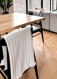 White Throw Blanket for Bed and Couch